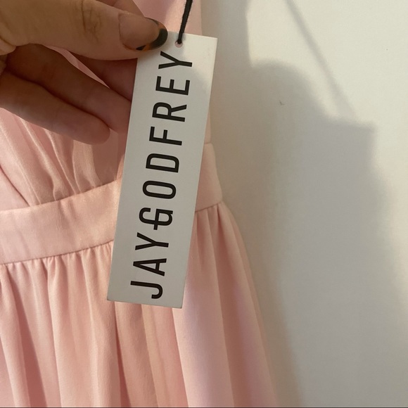 NWT Jay Godfrey Light Pink Silk Gown, Size XS - Picture 3 of 4